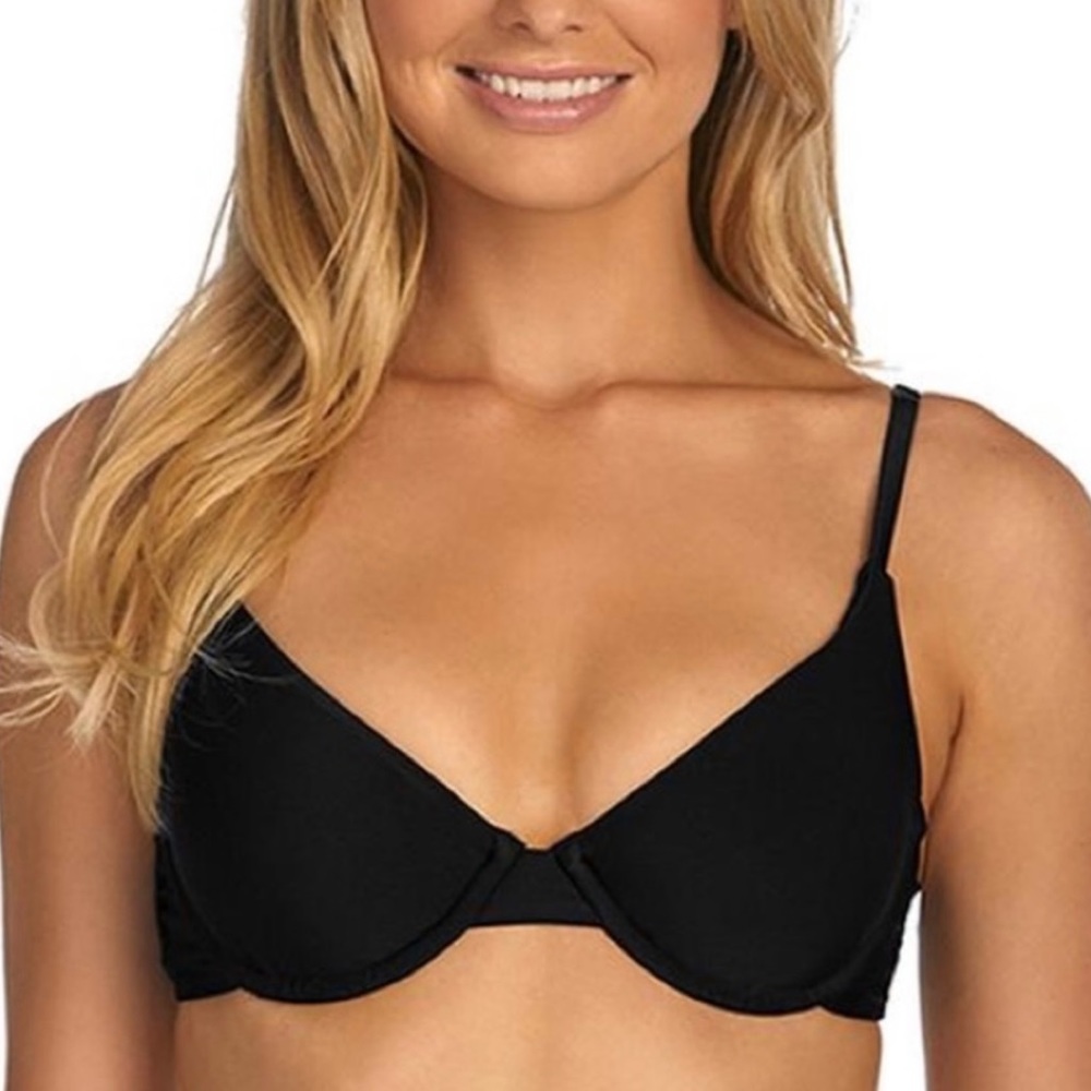 RAISINS Shore Thing Radical Underwire
Swim Bikini Top Black Size Medium